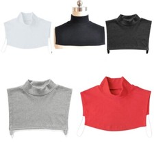 Unisex Solid Color Turtleneck Half Top Dickey Detachable Fake Collar Neck Warmer