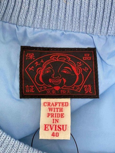 EVISU pullover Jacket nylon blue 40 Used - Picture 3 of 5
