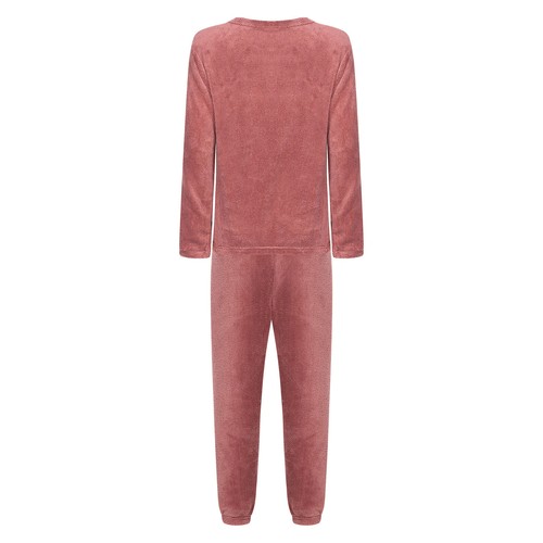 Womens Homewear Warmth Loungewear Round Neck Pajamas Set Long Sleeve Outfits - Foto 9 di 69