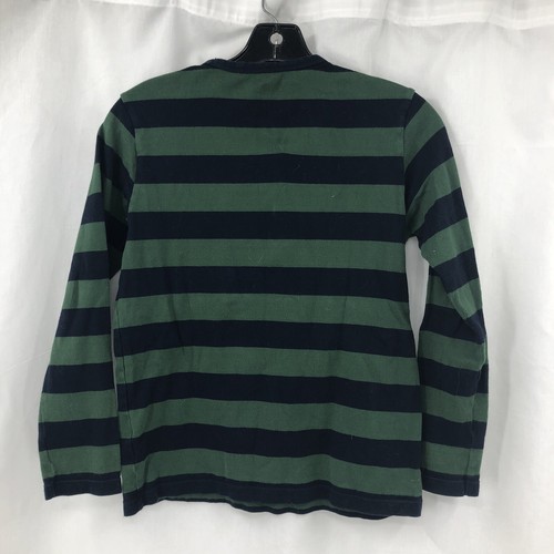 UNIQLO Kids Blue Green Striped Boys Girls Long Sleeve Sweatshirt Youth 11-12 - Picture 2 of 4