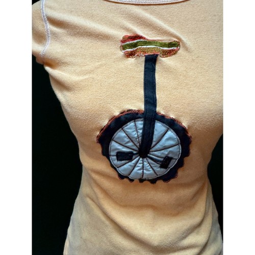 Beatrice Holiday Couture T-Shirt Unicycle Applique Short Sleeve Top - Bild 4 von 6