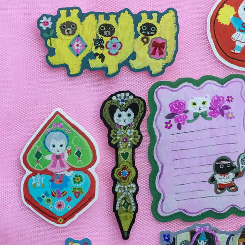 Yumi Kitagishi Sticker 10 Sheets Set 10 Types 1 Sheet Each Decoration JAPAN NEW - Picture 2 of 12