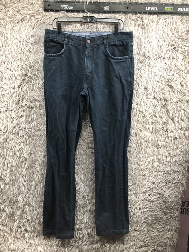 Bossini Straight Jeans Size 34x34 Mens Mid Rise Dark Wash Blue - Picture 1 of 13