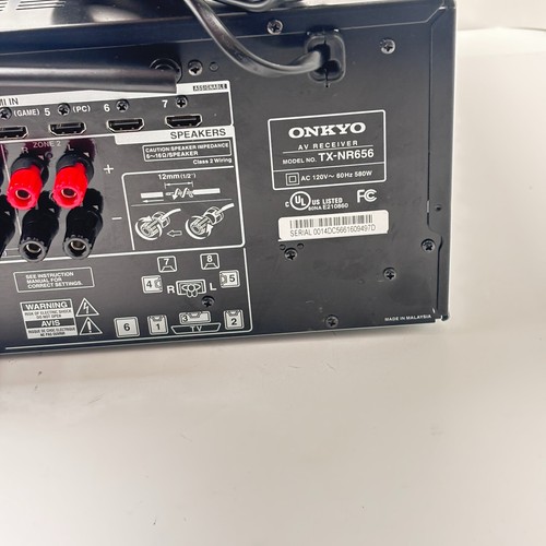 Onkyo TX-NR656 7.2Ch 4K UHD Network AV Receiver Wi-Fi Atmos Dolby FREE SHIP - Picture 12 of 14