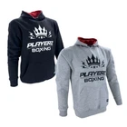 Playerz Big Logo Boxing Hoodie Adult Training Hoody Hooded Gym Pullover Top