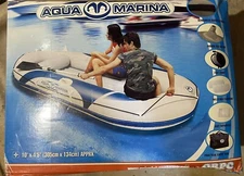 New Aqua Marina I￼nflatable Boat Dinghy 10’ x 4’5”River Raft 4 Person Durable