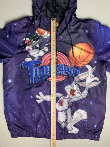 Members Only Toon Squad Windbreaker Jacket Space Jam Medium Bugs Tweety Daffy - Picture 10 of 11