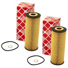 Ölfilter Motor Filter FEBI 32549 Set 2 Stück für Mercedes E Klasse Cabrio SL