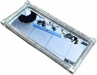 Crystal Filled Mirror Tray For Tea Coffee Sugar Diamond Crushed Jars Canisters