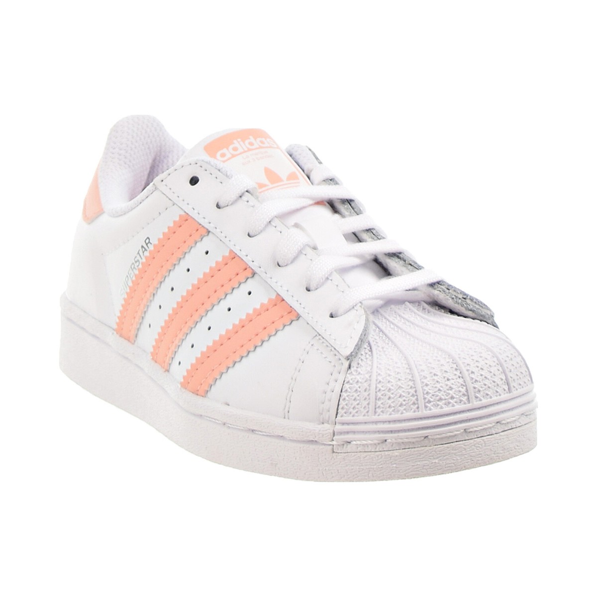 adidas Superstar C chaussures pour enfants chaussures blanches brume rose corail
