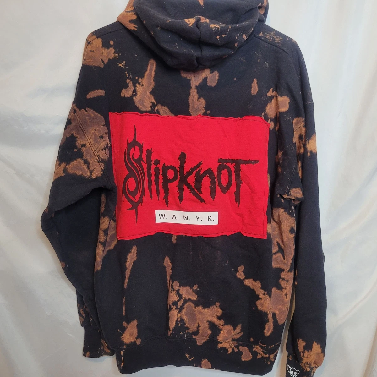 Slipknot WANYK Upcycle Bleached Hoodie Zip Up Size Med