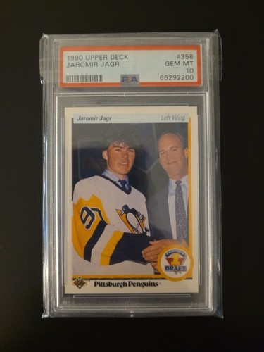 1990 Upper Deck #356 Jaromir Jagr PSA 10 Gem Mint Quantity Avail Rookie Card RC - Picture 1 of 2