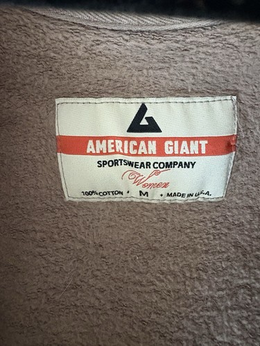 American Giant Womens Heavy Full Zip Hoodie Sweatshirt Tan Size Medium - Picture 12 of 18