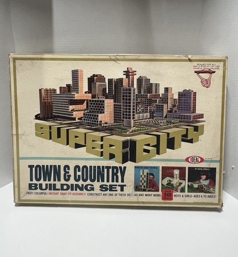 Vintage 1967 Ideal Super City Town & Country Building Set in Box - Bild 1 von 15