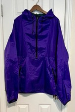 Vintage 90  s Helly Hansen Purple Half Zip Jacket With Hoodie