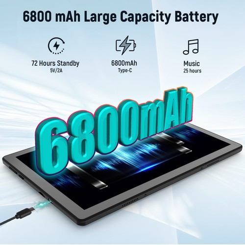 Tablet, 11 Inch Android 14 Tablets, 14GB RAM+64GB ROM (TF 1TB) with Octa-Core... - Picture 6 of 7