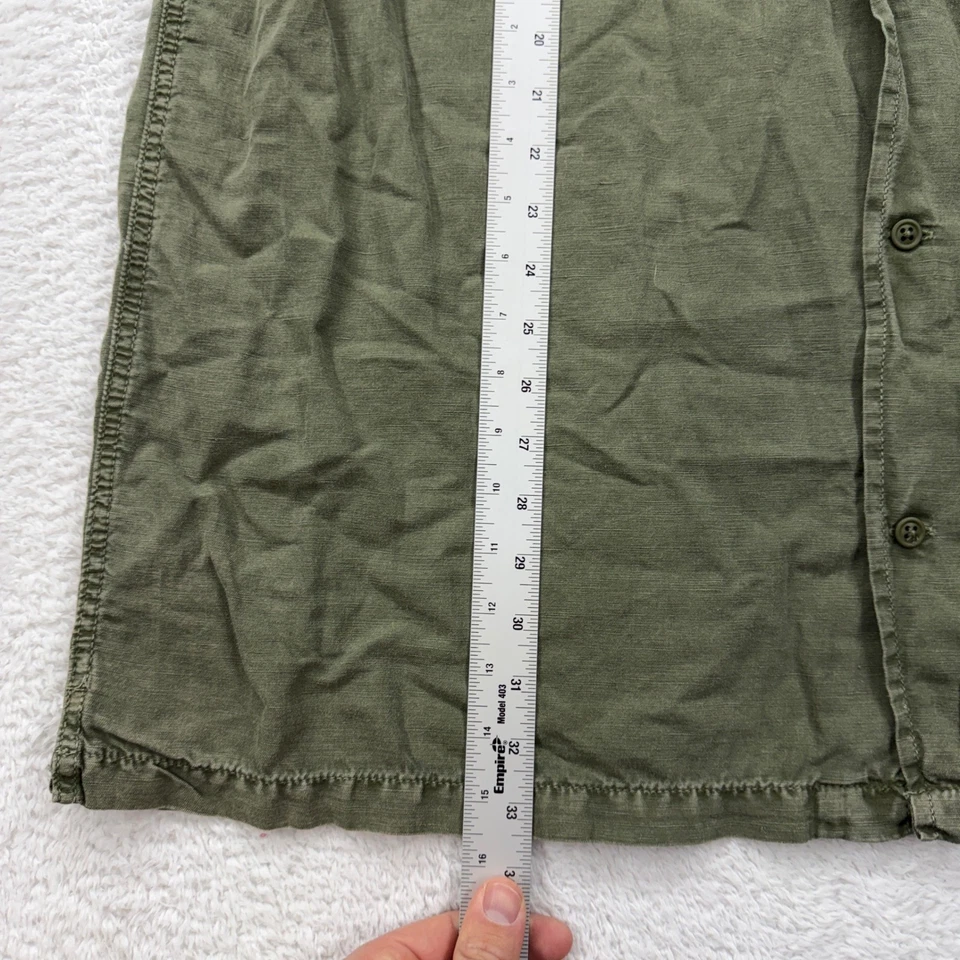 Camisa Alpha Industries Para Hombres Verde Oliva Manga Corta Con Botones 3XL Foto 4 de 4