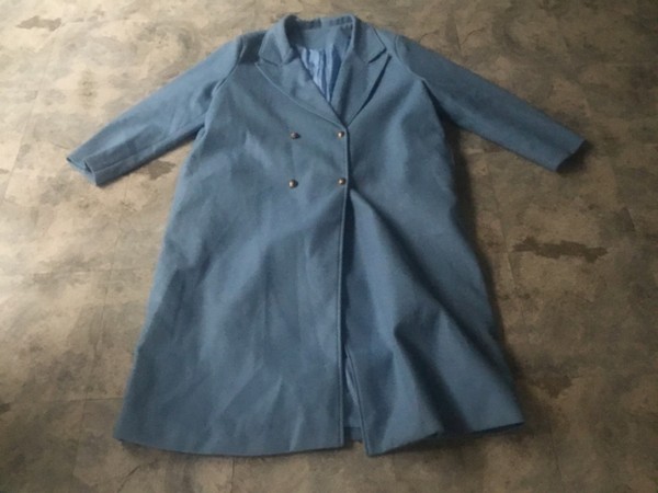 light blue double breasted coat size 3XL worn once