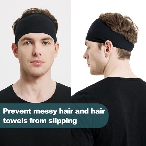 Running Headbands for Men 6 Pack, Mens Stretchy Headband for Football2324 - Picture 5 of 8
