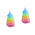 2 Pieces Bottle Funnel Mini Plastic Liquid Transferring Funnels Colorful