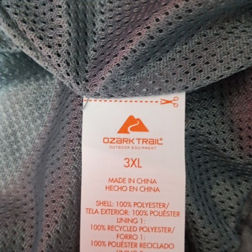 NWT Ozark Trail Windbreaker Jacket Men's Size 3XL Gray Zip Pockets Hooded - Picture 7 of 11