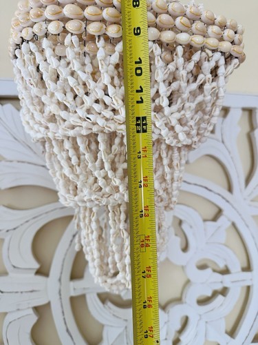 Vintage Boho Chic Cowrie Sea Shell Chandelier Decorative Hanger - Picture 3 of 8