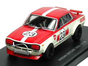 ミニカー Nissan Skyline 2000GT-R KPGC10 1/43 KYOSHO 1/43 Nissan Skyline 2000GT-R 1972 (KPGC10) #23 Racing