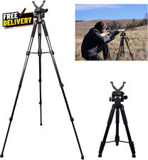 Adjustable Shooting Tripod Aluminum 360 Degree Shooting Rest with V Yoke
