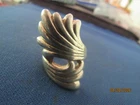 VINTAGE STERLING SILVER RARE ART DECO FAN DESIGN BEAUTIFUL RING