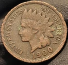 1900 1C BN Indian Head Penny Cent! Good Condition! Liberty Visible