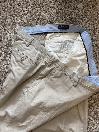 Polo Ralph Lauren Stretch Classic Fit Cotton Twill Chino Pants Men's Khaki 44x36 - Bild 5 von 10