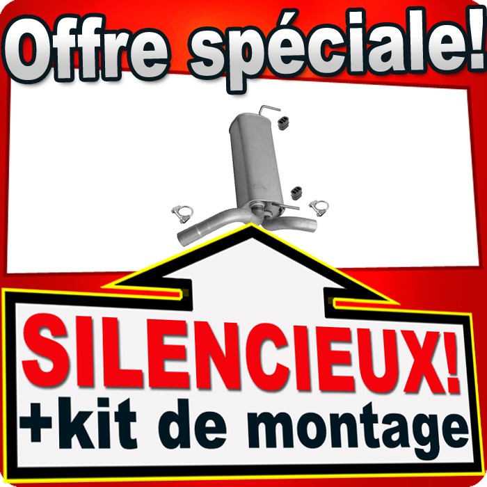 Silencieux intermédiaire Opel Astra J 1.6 Turbo et GTC 180 CH en acier aluminisé