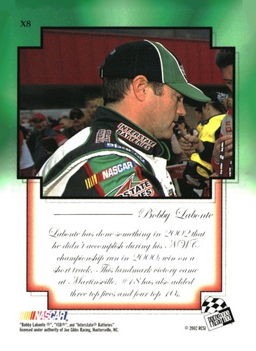 2002 Press Pass VIP Racing base and Inserts - Pick from list PYC - Picture 124 of 344