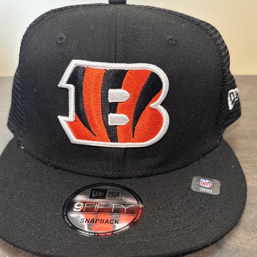 Cincinnati Bengals New Era Black Balanced Trucker 9FIFTY Snapback Hat Cap Mesh - Picture 2 of 6