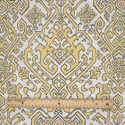 Richloom ZAIRE Southwest Ikat CORNSILK Gold Drapery Upholstery Pillow Fabric BTY - Picture 6 of 7