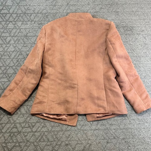 Chico's Womens Blazer Jacket Size 2 Faux Suede Career Casual Open Front - Picture 4 of 4