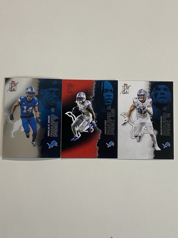 Topps 2025 Composite Detroit Lions RC 3-Card Lot St. Brown/Gibbs/Hutchinson #7