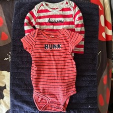 Carter s Baby Romper Lot Long Short Sleeve Size 6 Months Boys