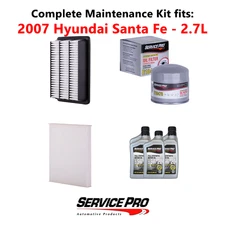 2007 Hyundai Santa Fe 2.7L Complete Cabin, Air & Oil Filter Kit (5W-20)