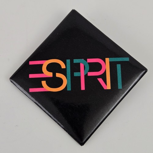 Esprit Clothing Vintage Button 1980s Collectible Pin - 2 1/8"