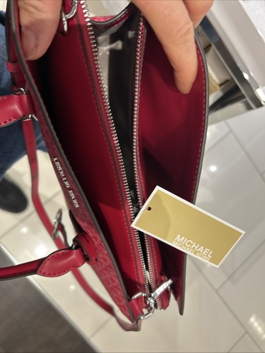 MICHAEL KORS SHEILA MEDIUM CENTER ZIP SATCHEL SCHULTERTASCHE MK DARK RASPBERRY - Bild 11 von 12