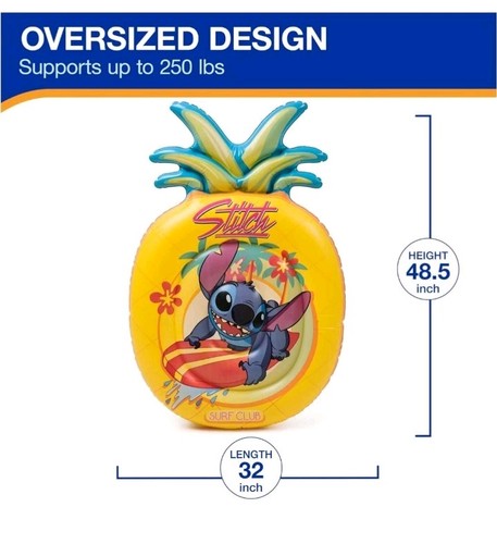 SWIMWAYS DISNEY STITCH OVERSIZED POOL FLOAT - TEENS, ADULTS, STITCH POOL FLOAT - Picture 4 of 4