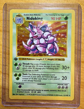 Pokémon Nidoking 1st Edition Holo Rare Shadowless 1999 Base Set 11/102