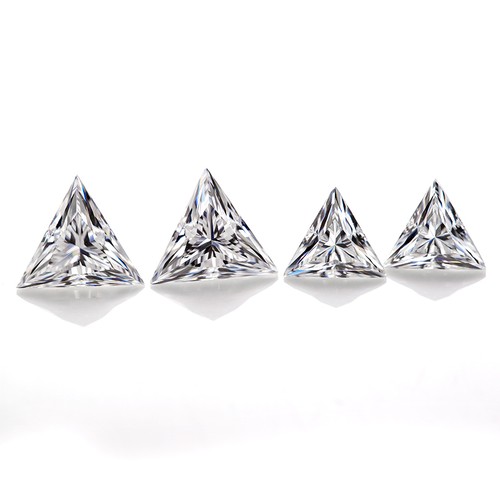 Rare Triangle Cut 5CT Moissanite Loose Gemstones D Color VVS1 Triangle Stone - Picture 12 of 26