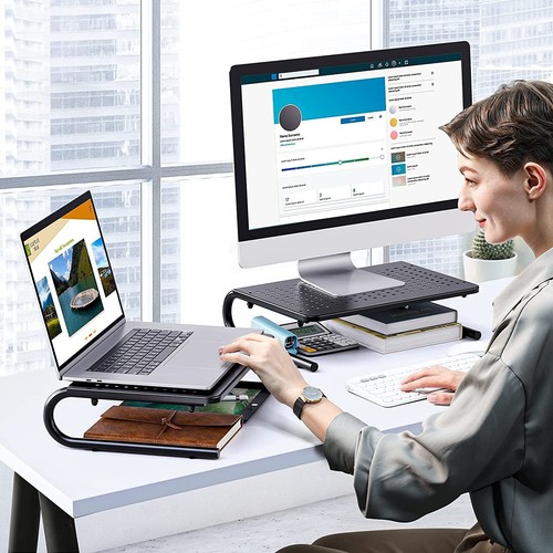 Monitor Stand Riser, Monitor Riser, Laptop Stand for Desk, Laptop Riser, Desk... - 第 5/8 張圖片