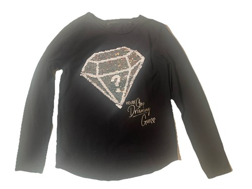 GUESS Girls French Terry Classic Logo Sweatshirt Size 10 - Picture 2 of 7