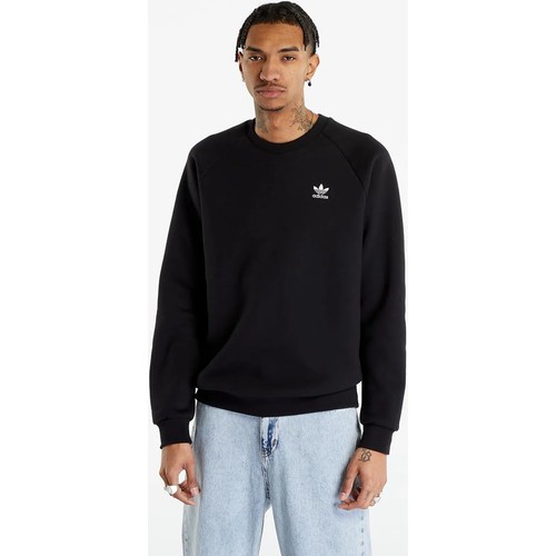 NEW Adidas Originals Essentials Crew Sweatshirt Men’s 2XL Black IA4828 - Picture 3 of 8