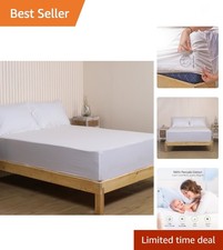 100 Organic Percale Cotton Fitted Sheet Only, 16 Inches Deep Pocket Bottom S...