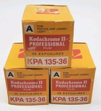 KODACHROME II COLOR SLIDE FILM-KODAK-KR 135-36-EXP 1977-SEALED/UNOPENED Lot Of 3