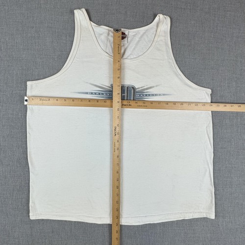 Vintage Harley Davidson Shirt Mens XL White Tank Top Anaheim California 2000s - Picture 9 of 12